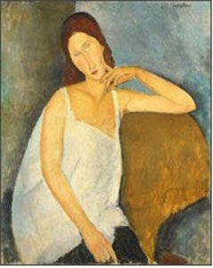 Jeanne Hï¿½buterne, 1919, oil on canvas, courtesy the Metropolitan Museum of Art, Gift of Mr. and Mrs. Nate B. Spingold, 1956