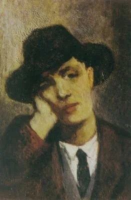 Portrait of Modigliani by Hebuterne, 1919